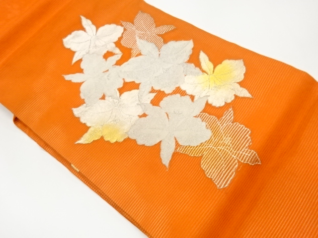 JAPANESE NAGOYA OBI FOR SUMMER / WOVEN CATTLEYA